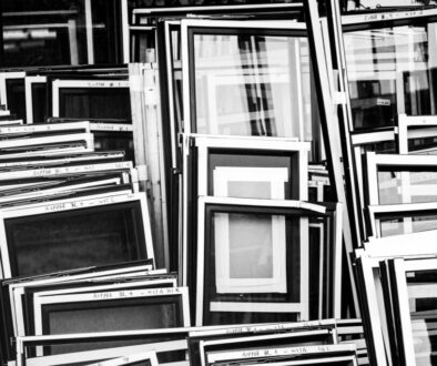 Wooden frames black and white